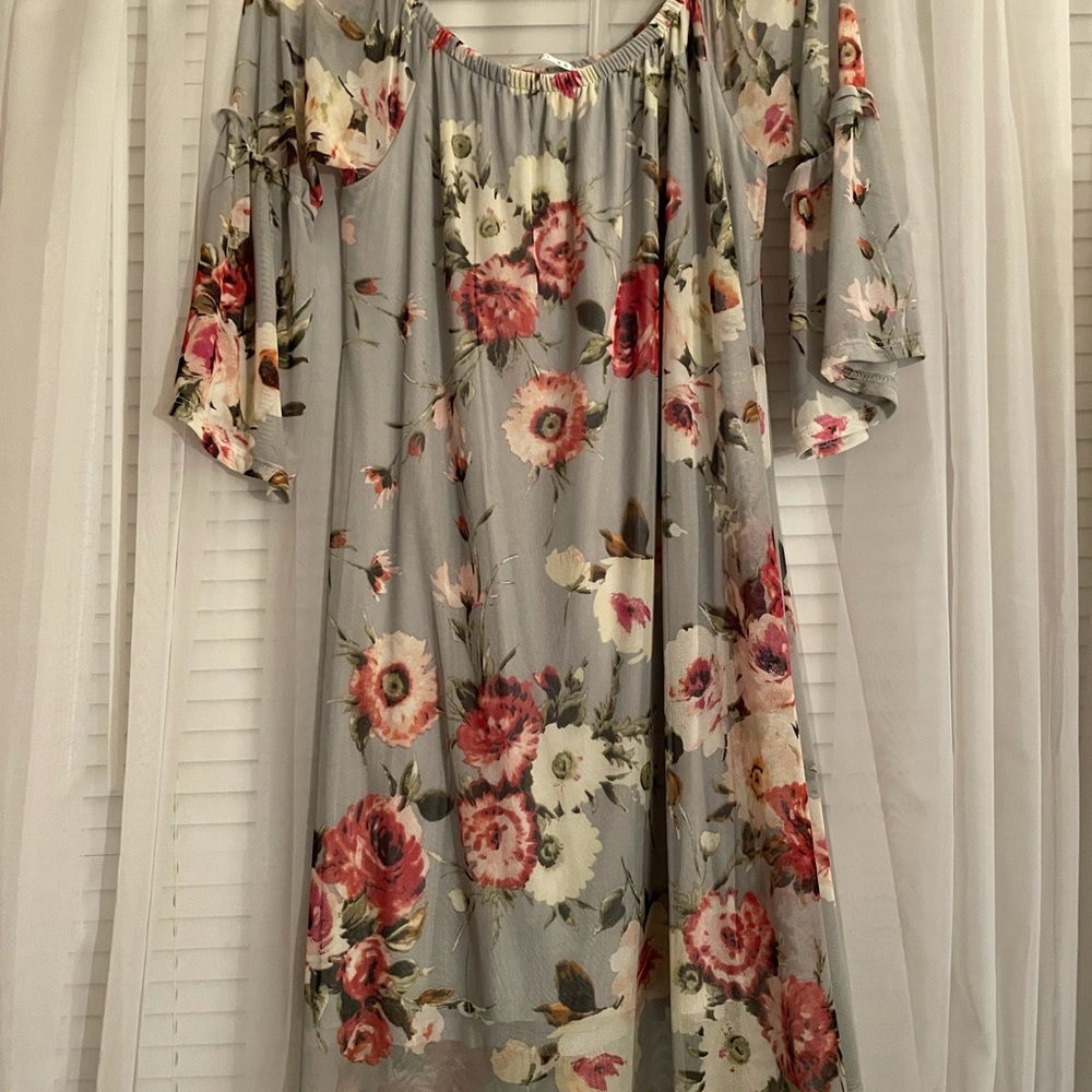 Bluish/ floral ladies large dress